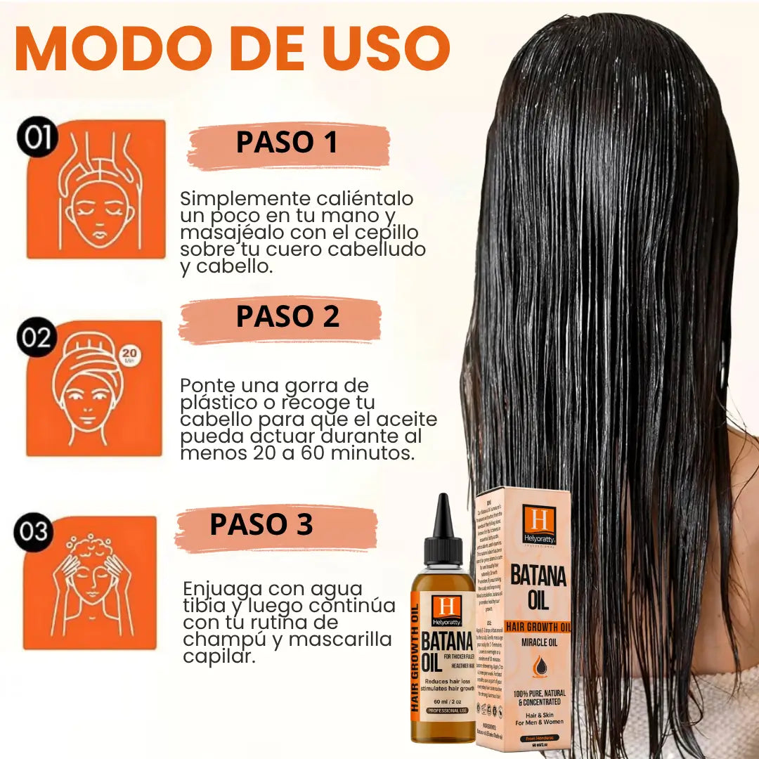 HELYORATTY™ SET DE BATANA (4 EN 1) DETIENE LA CAIDA Y  RECUPERA EL CRECIMIENTO EN 4 SEMANAS