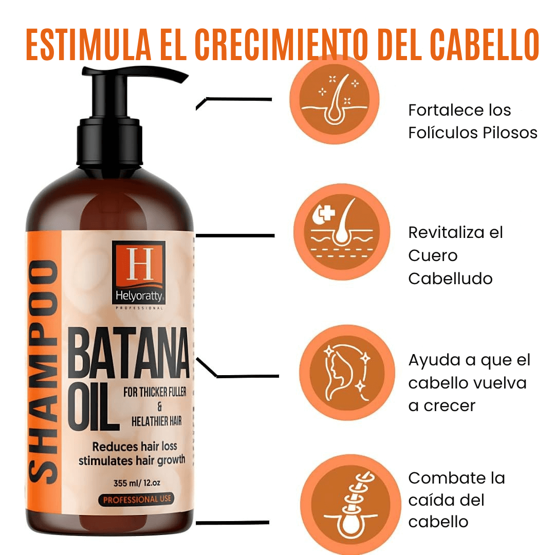 HELYORATTY™ SET DE BATANA (4 EN 1) DETIENE LA CAIDA Y  RECUPERA EL CRECIMIENTO EN 4 SEMANAS