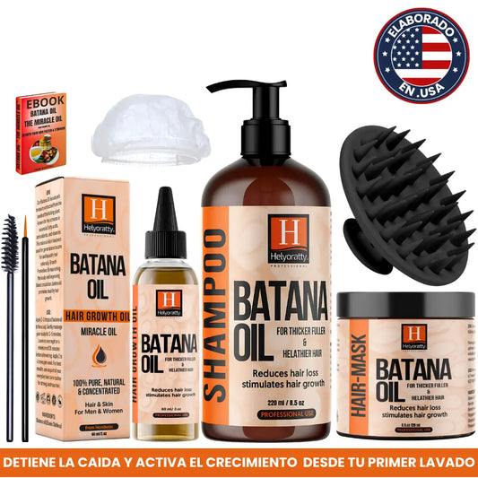 HELYORATTY™ SET DE BATANA (4 EN 1) DETIENE LA CAIDA Y  RECUPERA EL CRECIMIENTO EN 4 SEMANAS