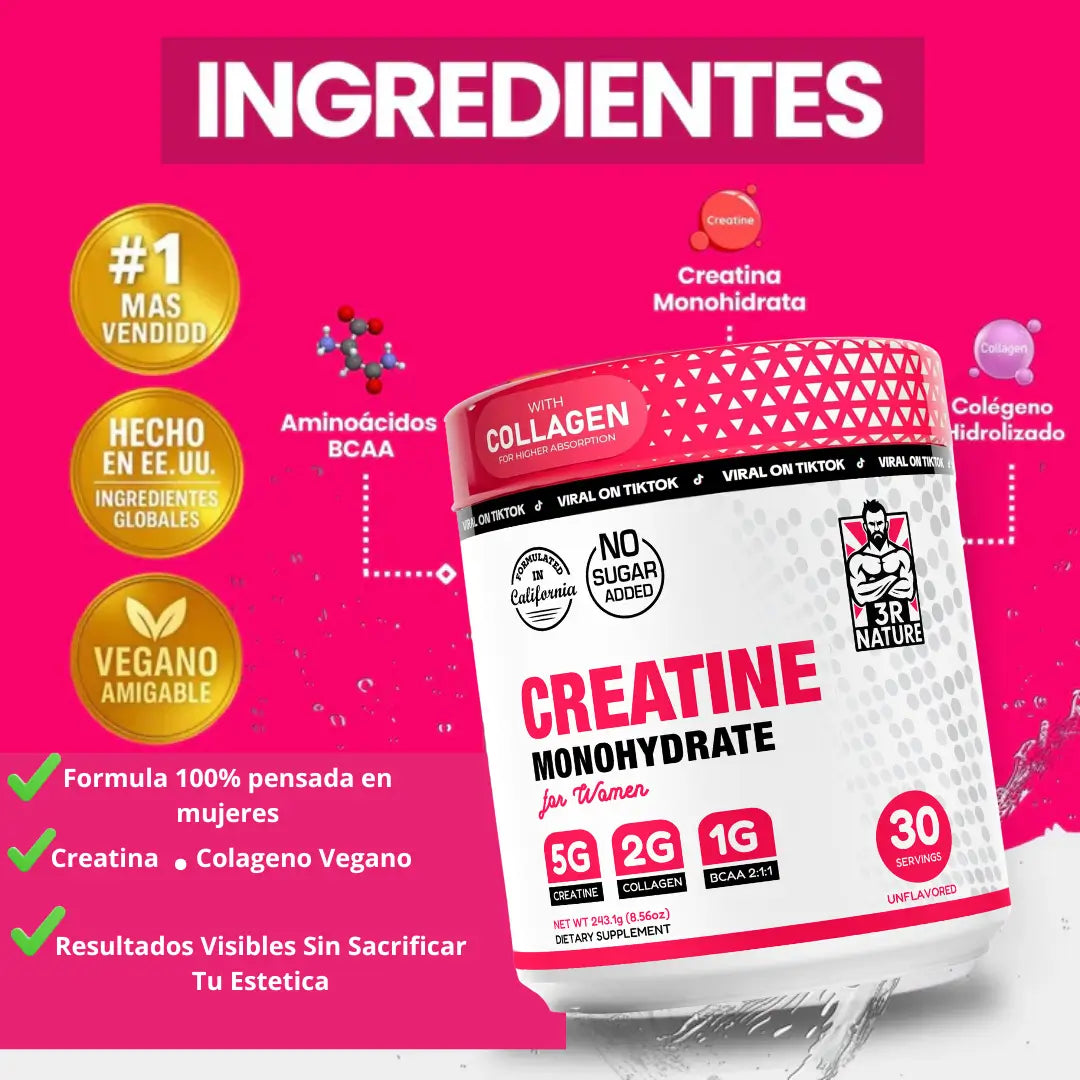 CREATINA MONOHIDRATADA PARA MUJERES