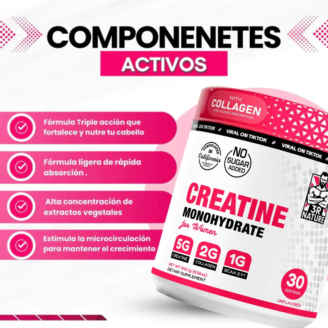 CREATINA MONOHIDRATADA PARA MUJERES