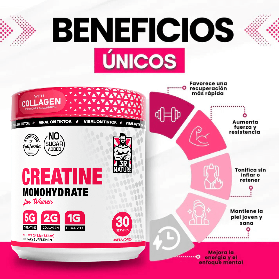 CREATINA MONOHIDRATADA PARA MUJERES